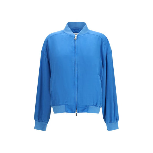 Blue Silk Bomber
