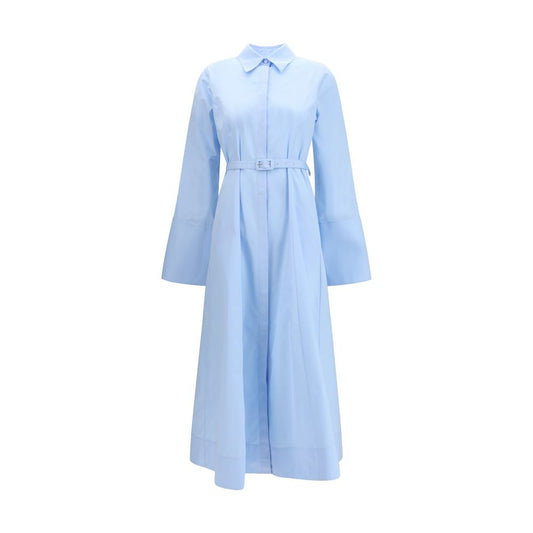 Blue Cotton Casual Dress
