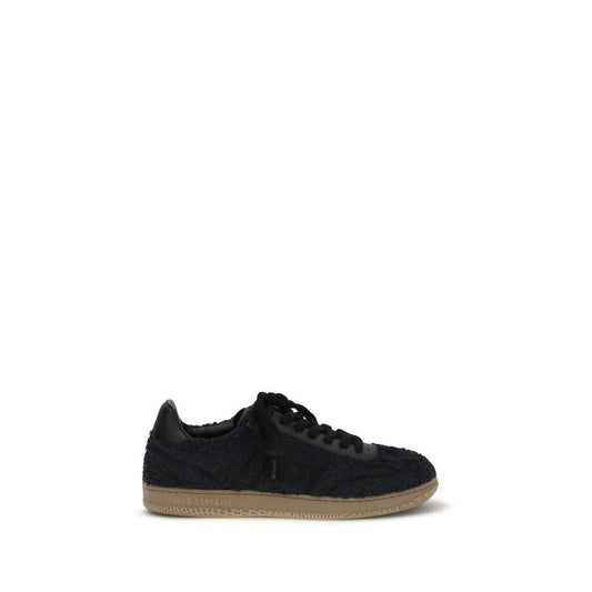 Black Suede Leather Low Top Sneakers