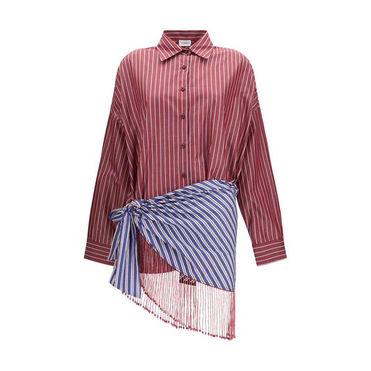 Bordeaux Cotton Casual Dress