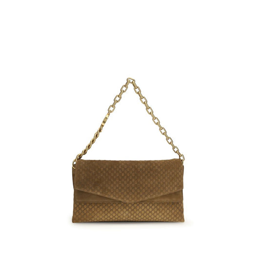 Brown Suede Leather Handbag
