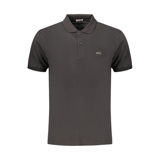 Black Cotton Men's Polo Shirt