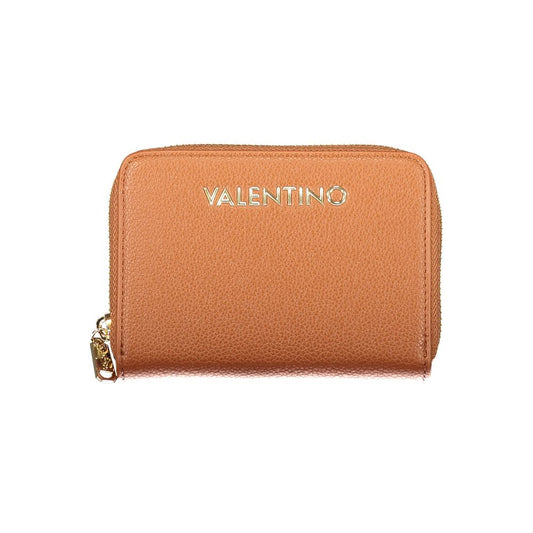 Brown Polyurethane Women's Wallet