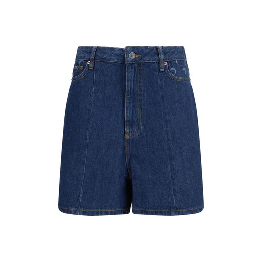 Blue Cotton Bermuda Shorts