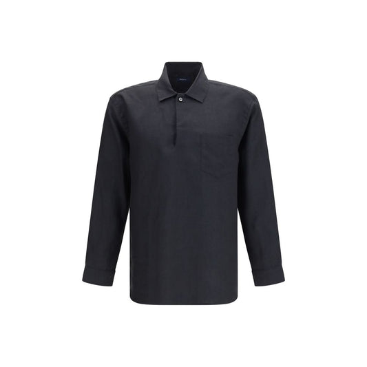 Black Linen Dress Shirt