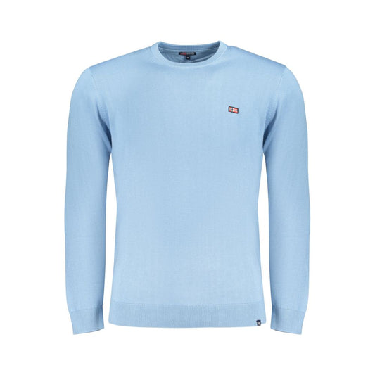 Blue Cotton Men's Sweater