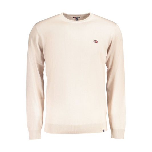 Beige Cotton Men's Sweater