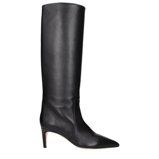 Black Leather Ankle Boots