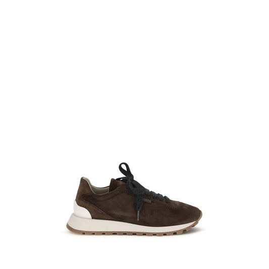 Brown Calf Leather Bos Taurus Athletic Sneakers