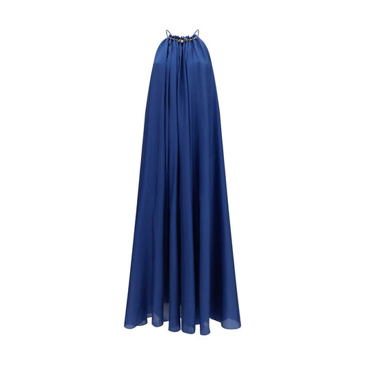 Blue Silk Cocktail Dress