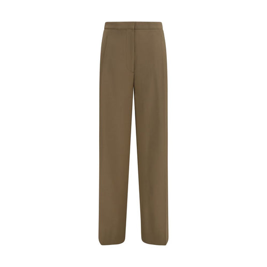 Brown Wool Oves Aries Casual Pants