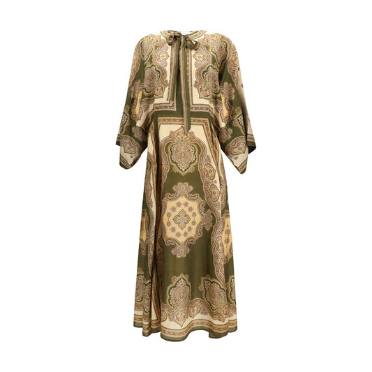 Multicolor Silk Casual Dress