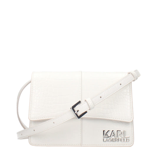 White Polyethylene Crossbody Bag
