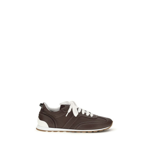 Brown Calf Leather Bos Taurus Athletic Sneakers