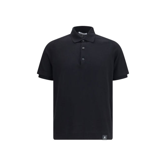 Black Cotton Polo Shirt