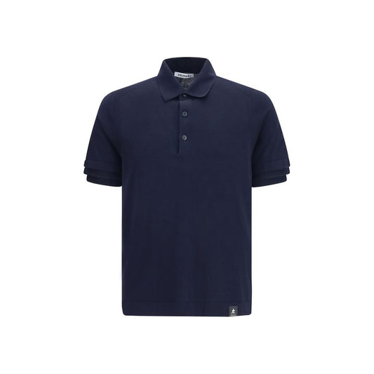 Blue Cotton Polo Shirt