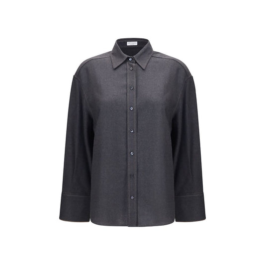 Gray Wool Oves Aries Dress Shirt