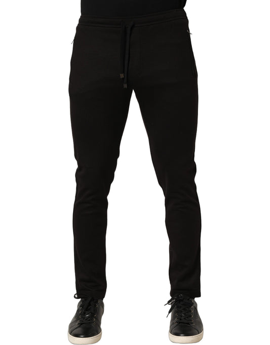 Black Wool Jogger Men Sweatpants Trouser Pants