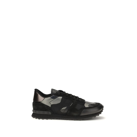 Black Polyamide Athletic Sneakers
