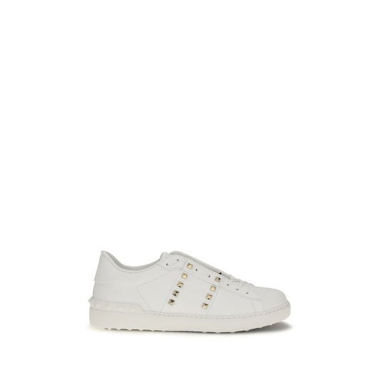 White Calf Leather Bos Taurus Sneakers