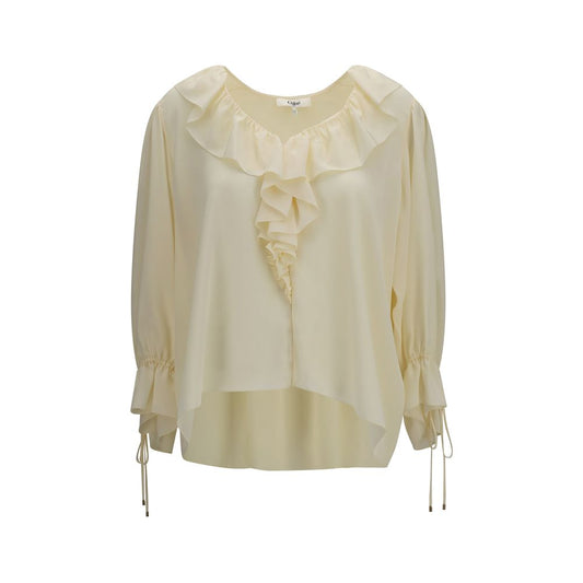 Beige Silk Blouse