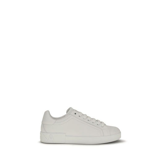 White Calf Leather Bos Taurus Low Top Sneakers
