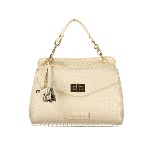 Beige Polyurethane Women's Bag