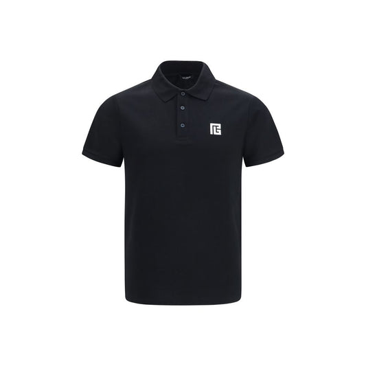 Black Cotton Polo Shirt