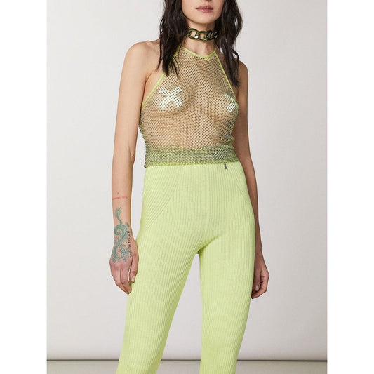 Yellow Polyester Tank Tops