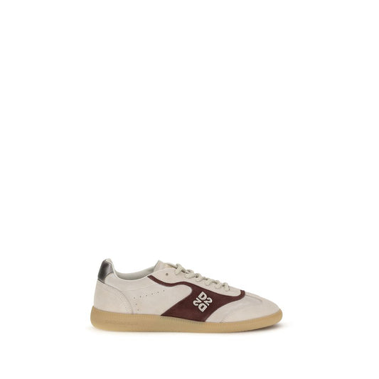 Beige Calf Leather Bos Taurus Low Top Sneakers