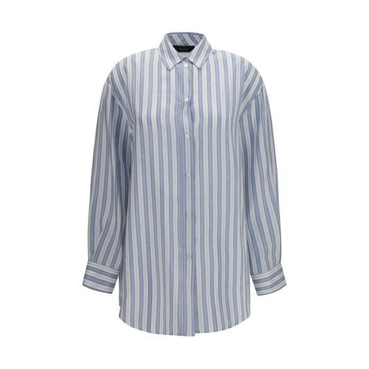 Blue Silk Shirt
