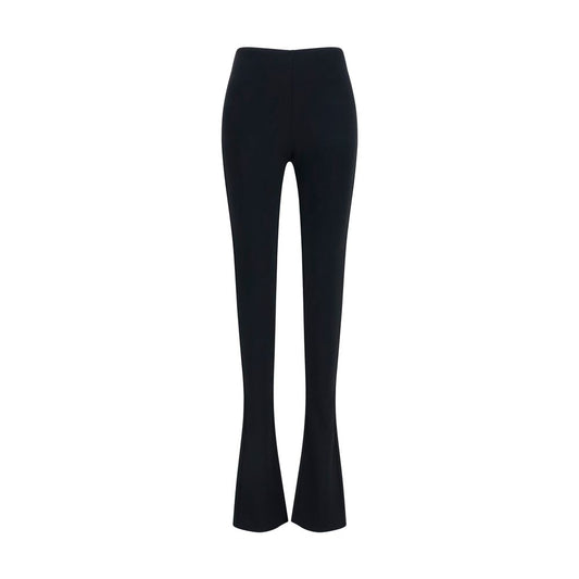 Black Viscose Flared Pants