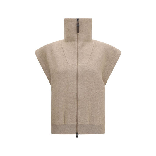 Beige Cashmere Cardigan