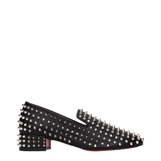 Black Leather Slip-On Loafers