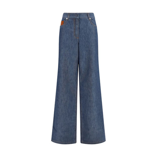 Blue Cotton Jeans Denim