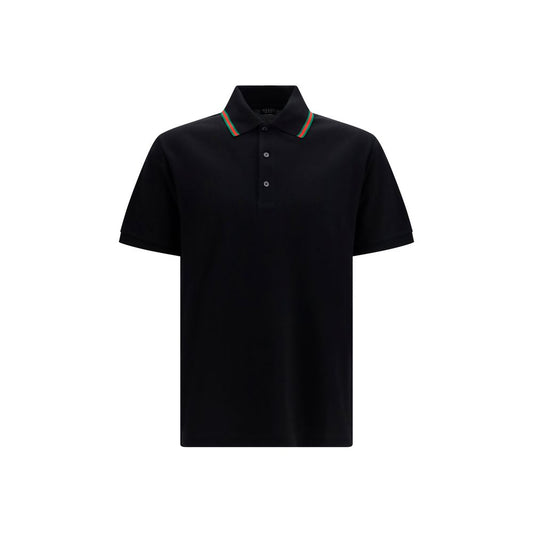 Black Cotton Polo Shirt