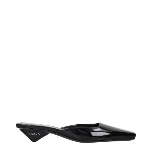 Black Leather Flat Sandals