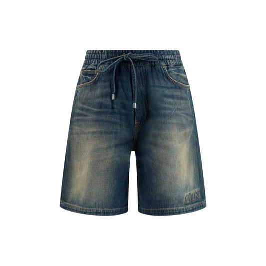 Blue Cotton Bermuda Shorts