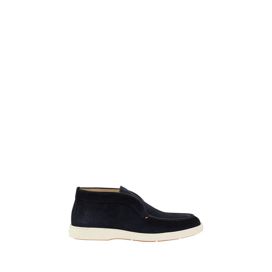 Blue Calf Leather Bos Taurus Ankle Boots