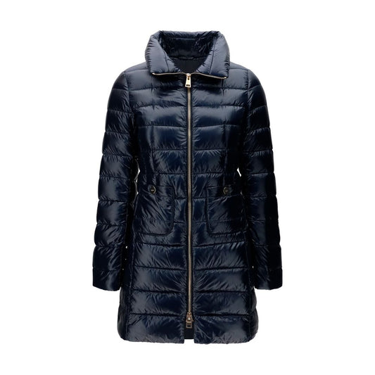 Blue Polyamide Full-Length Jacket