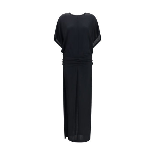 Black Viscose Casual Dress