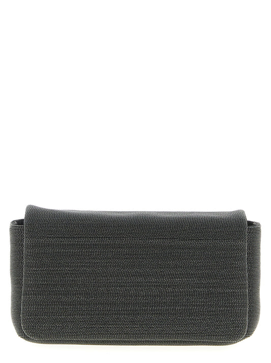 Black Leather Clutch Bag