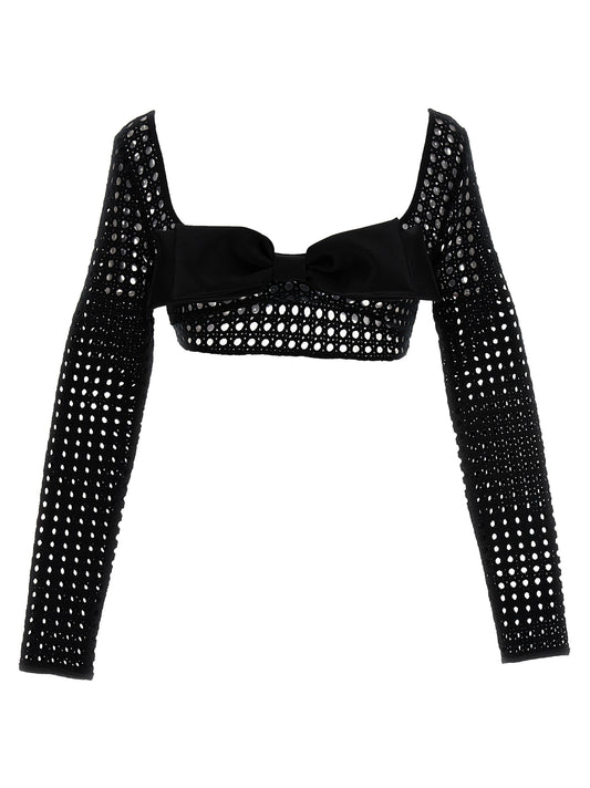 Black Polyester Long Sleeve T-Shirt