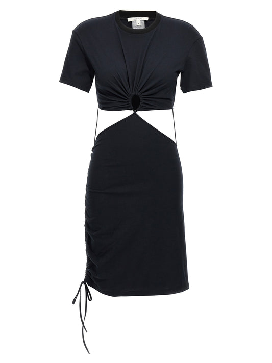 Black Cotton Midi Dress