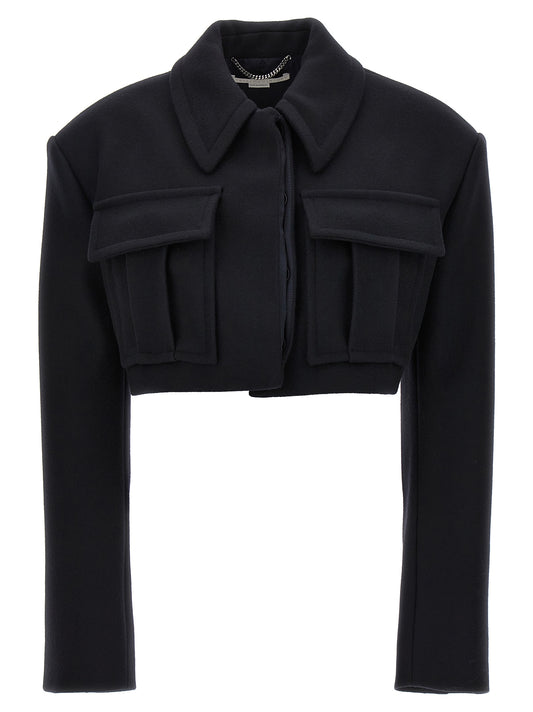Black Wool Full-Length Jacket