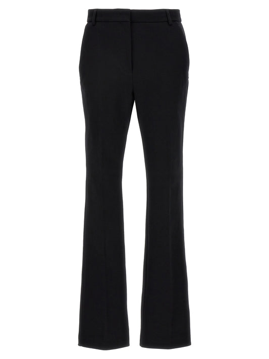 Black Cotton Casual Pants