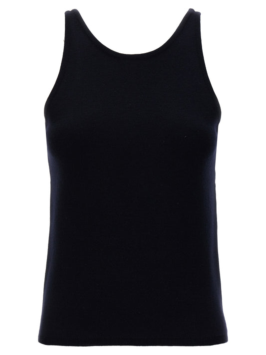 Blue Virgin Wool Tank Tops