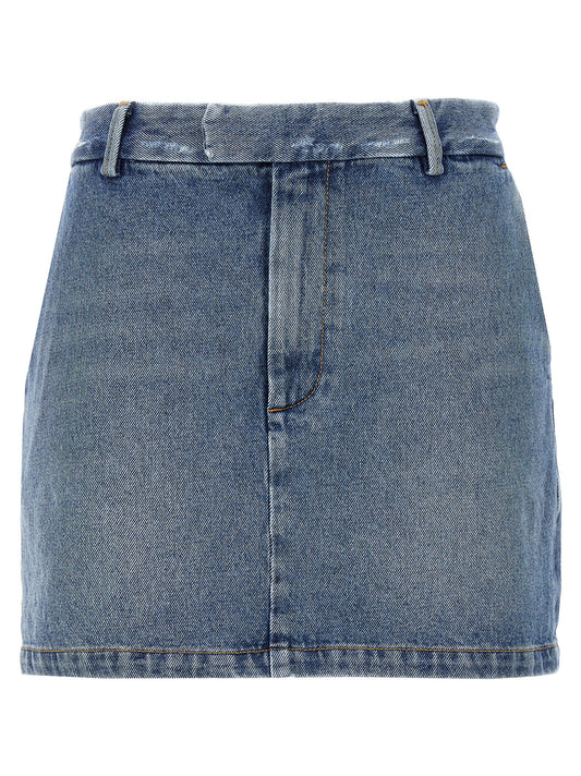 Blue Cotton Long Skirt