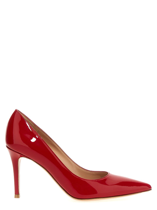 Red Calfskin High Heel Pumps