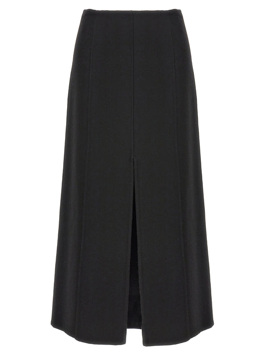 Black Virgin Wool Mini Skirt